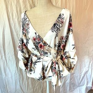 Wrap style blouse NWOT
